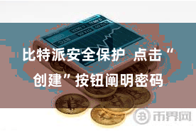 比特派安全保护  点击“创建”按钮阐明密码